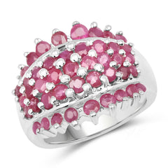 2.70 Carat Genuine Ruby .925 Sterling Silver Ring