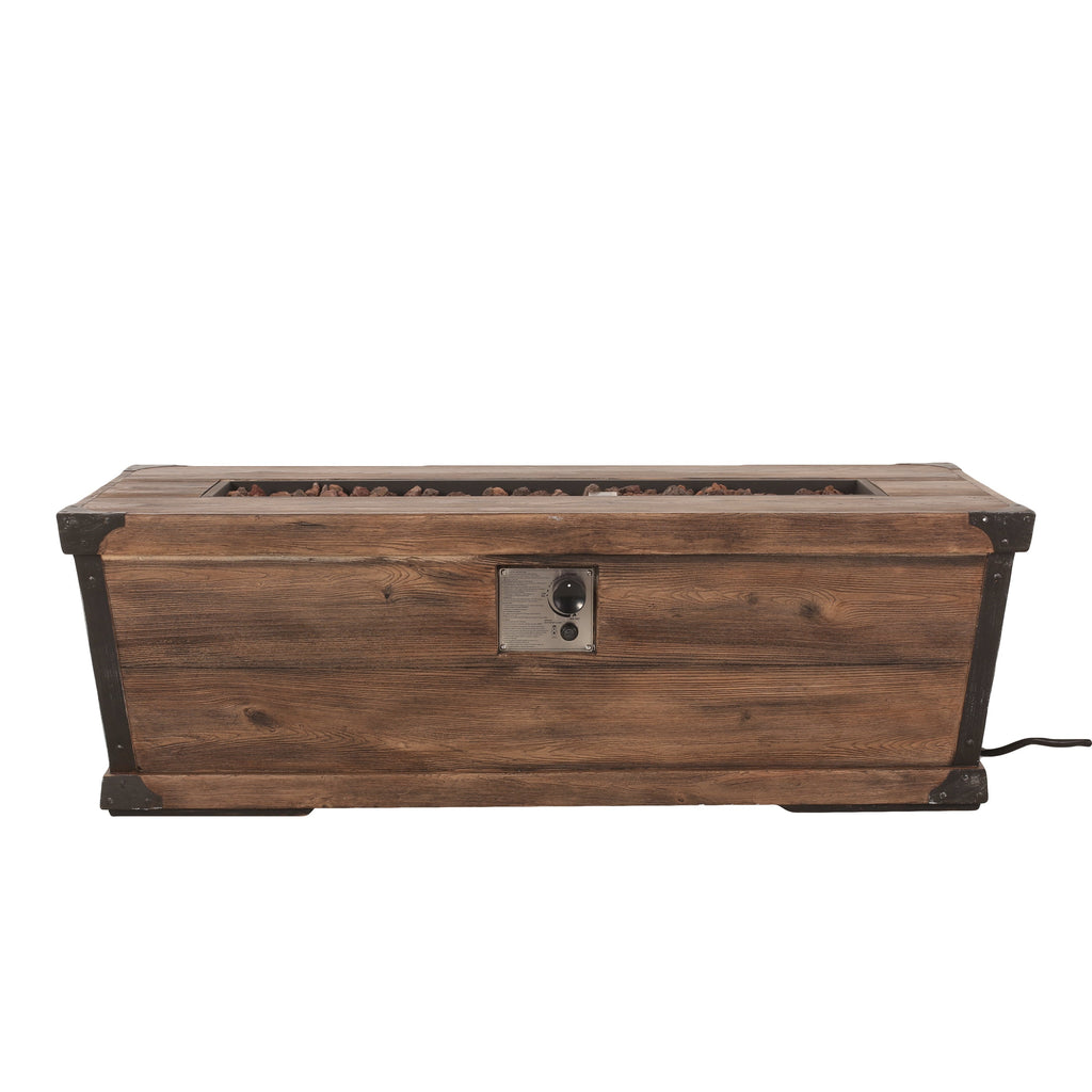 56" Outdoor Patio Rectangle Gas Burning MgO Fire Pit