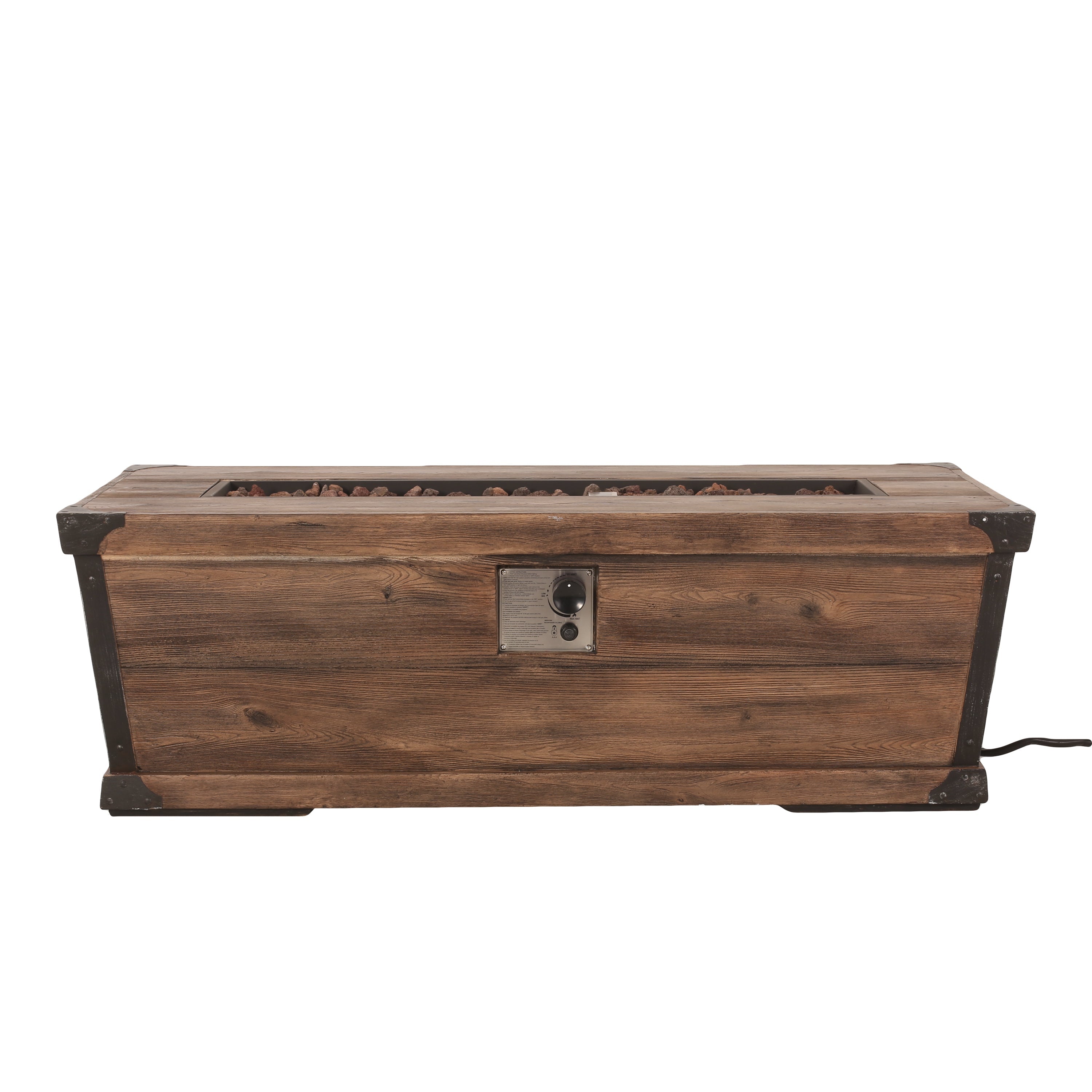 56" Outdoor Patio Rectangle Gas Burning MgO Fire Pit
