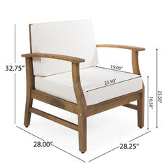 The Aurland™ Slatted Acacia Club Chair (Set of 2)