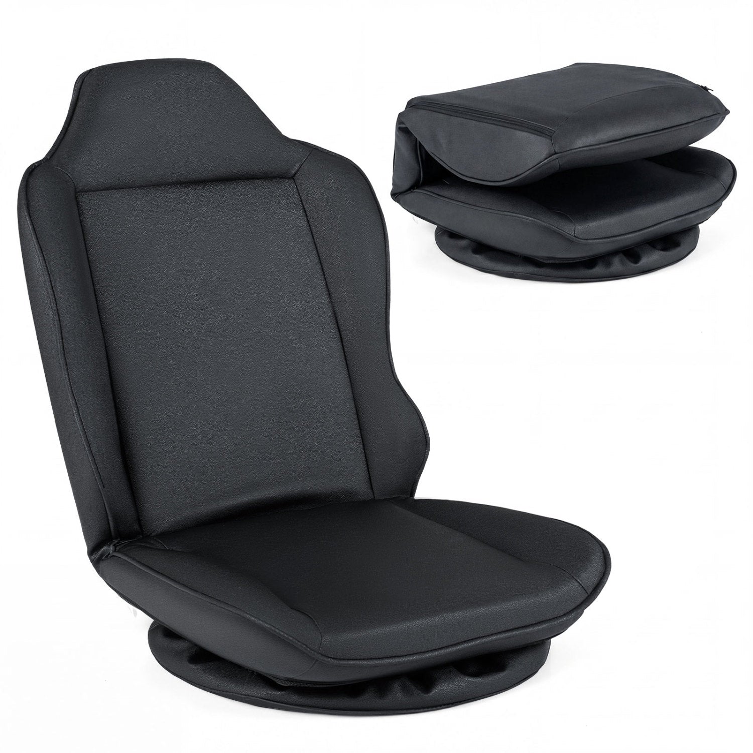 360° Swivel Floor Gaming Chair with Adjustable Backrest