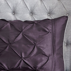 7 Piece Tufted Comforter Set Plum California King