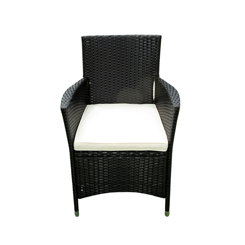 EELIFEE 5-Piece Outdoor Patio Wicker Dining Set with Acacia Wood Top