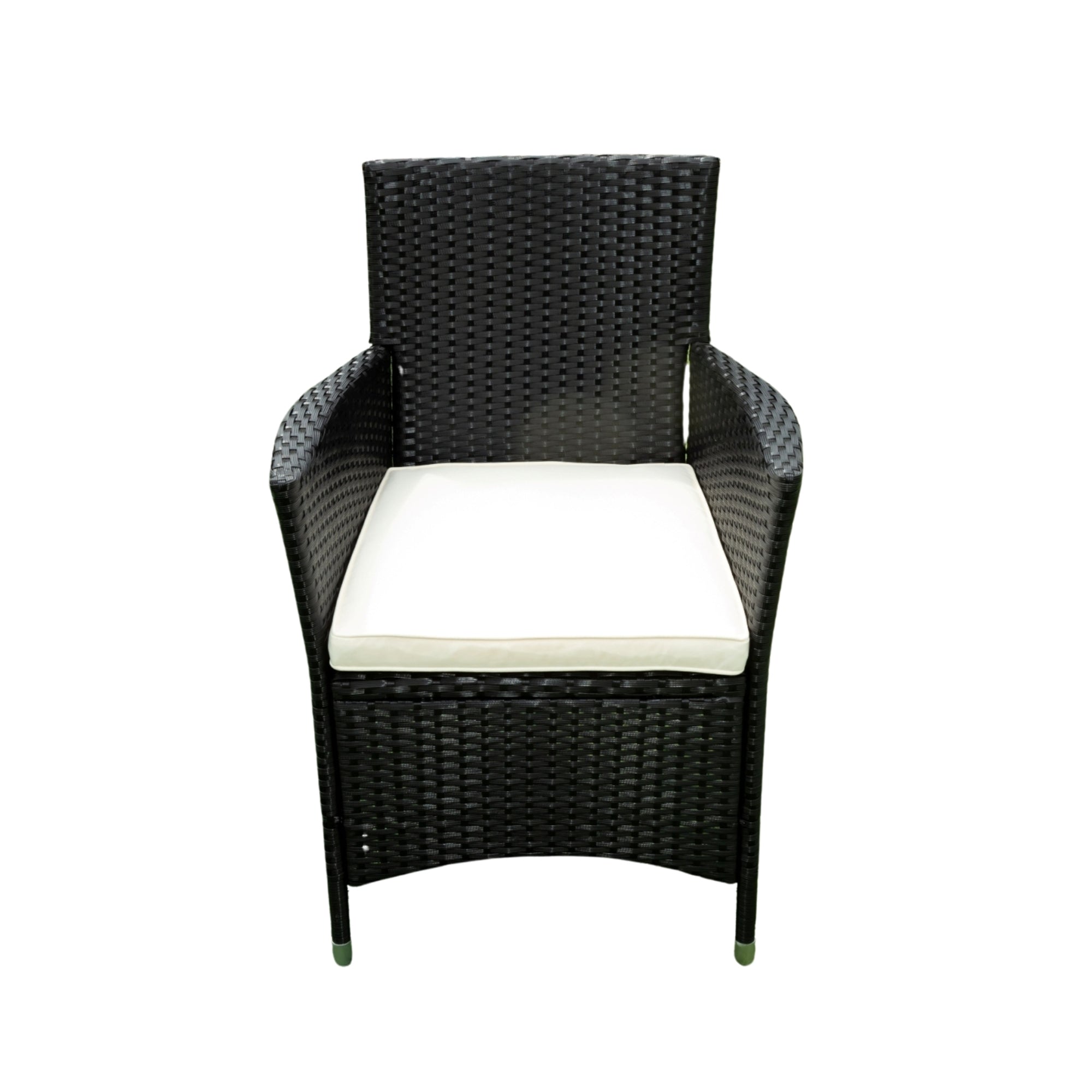 EELIFEE 5-Piece Outdoor Patio Wicker Dining Set with Acacia Wood Top