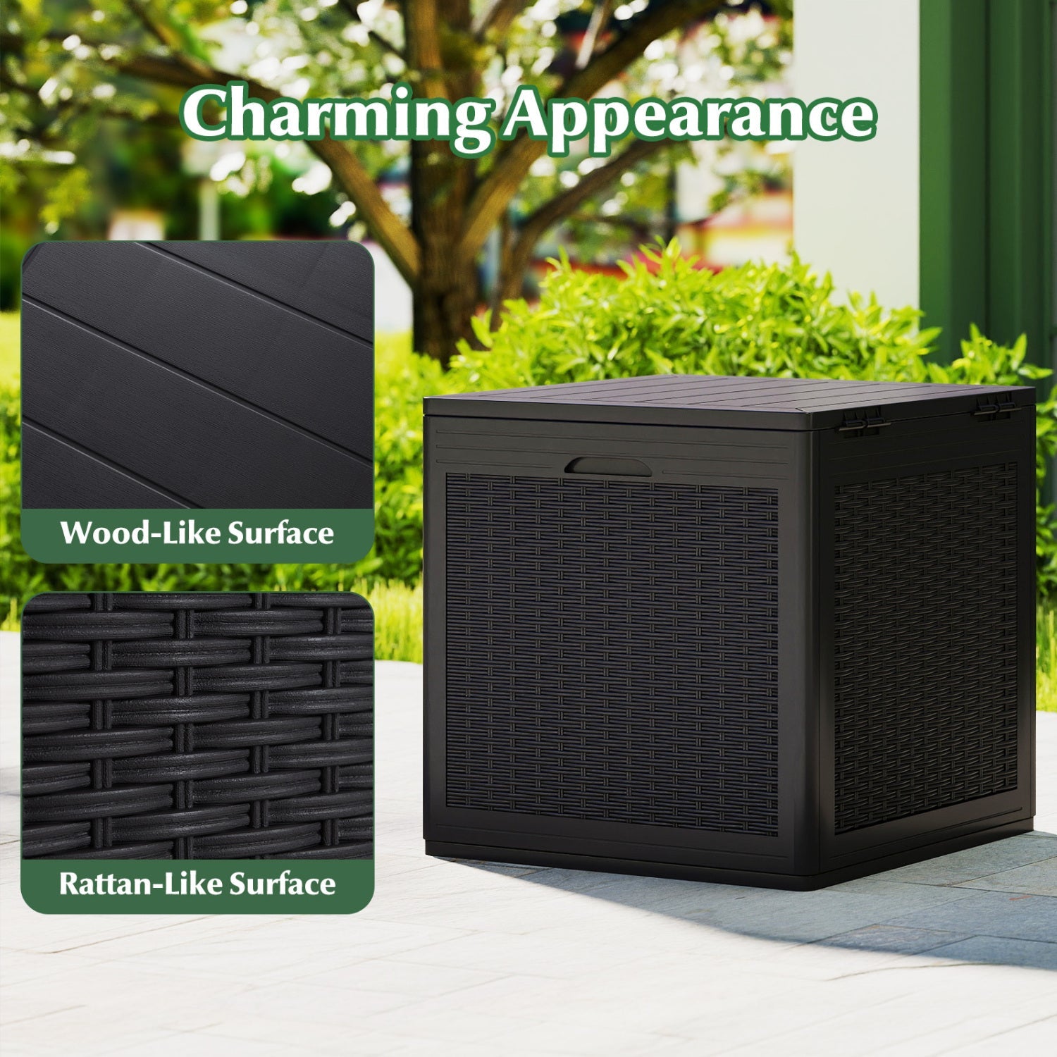39 Gallon Deck Box with Lockable Lid - Weatherproof Storage