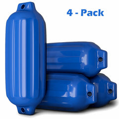 4 Ribbed Marine 8.5" x 27"  Boat Fender Vinyl Bumper-Blue
