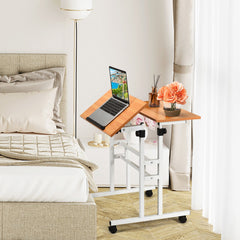 2 in 1 Height Adjustable Sit Standing Computer Desk