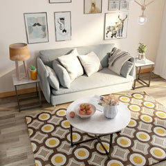 3-Piece Modern Faux Marble Coffee Table Set for Living Room