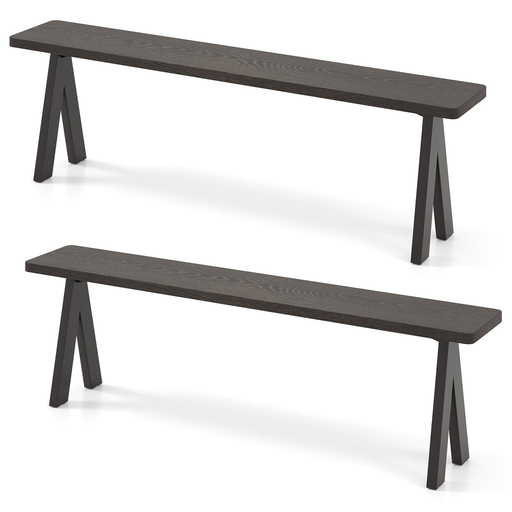 3-Person Outdoor Bench Set of 2 with 800 LBS Bearing Capacity