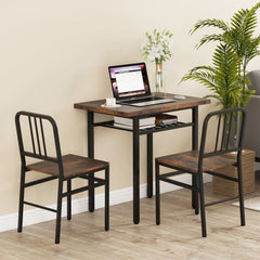 3-Piece Dining Table Set with Rectangular Kitchen Table and 2 Chairs