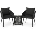 3-Piece Outdoor Furniture Set with Cushions for Porch Garden