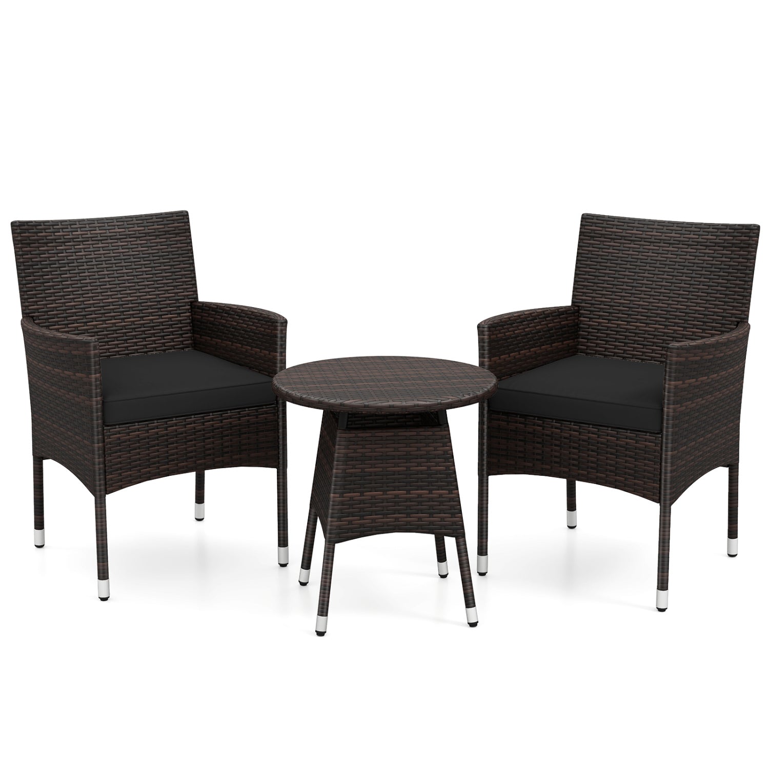 3 Piece Patio Furniture Set Outside Bistro Set for Porch