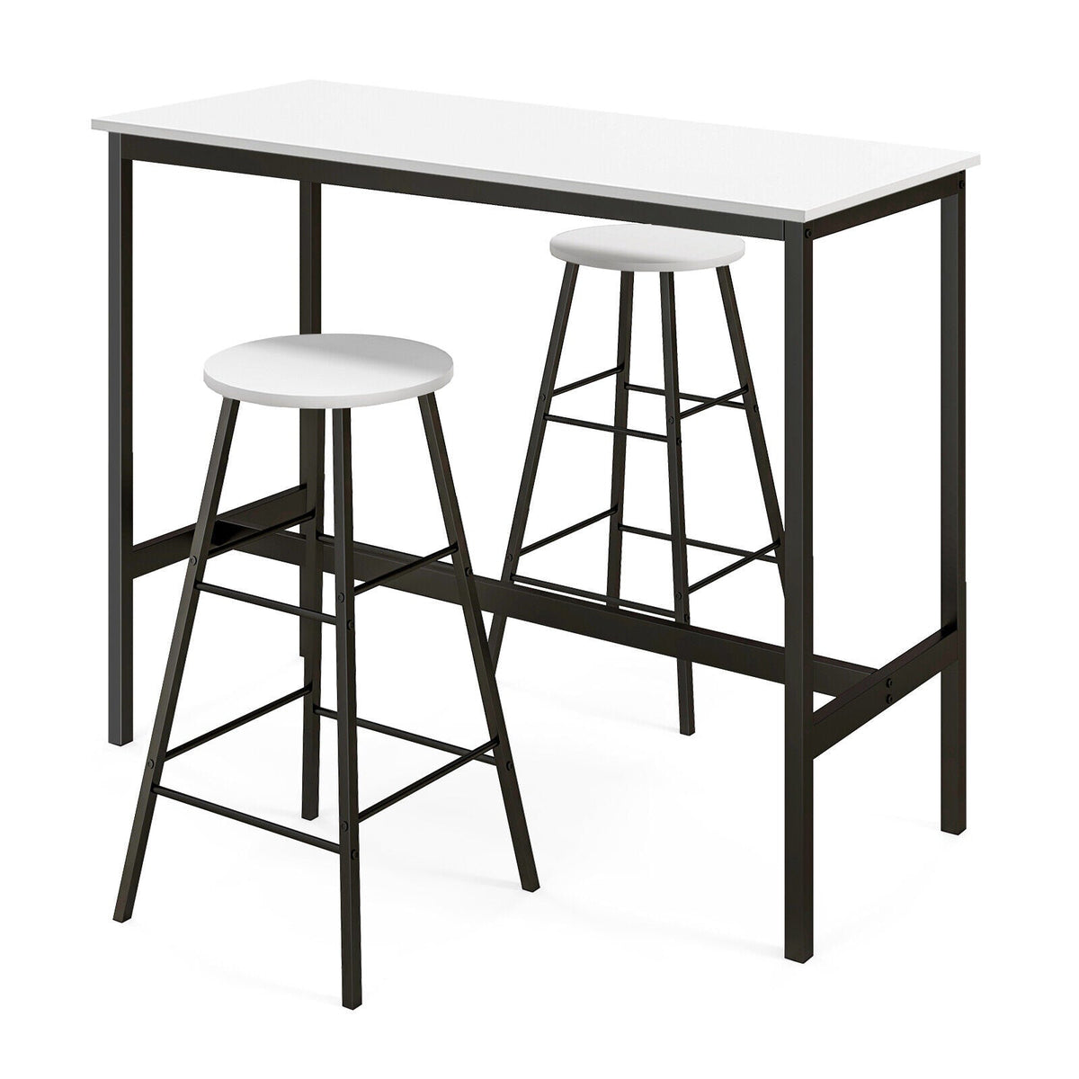 3 Piece Pub Table and Stools Kitchen Dining Set