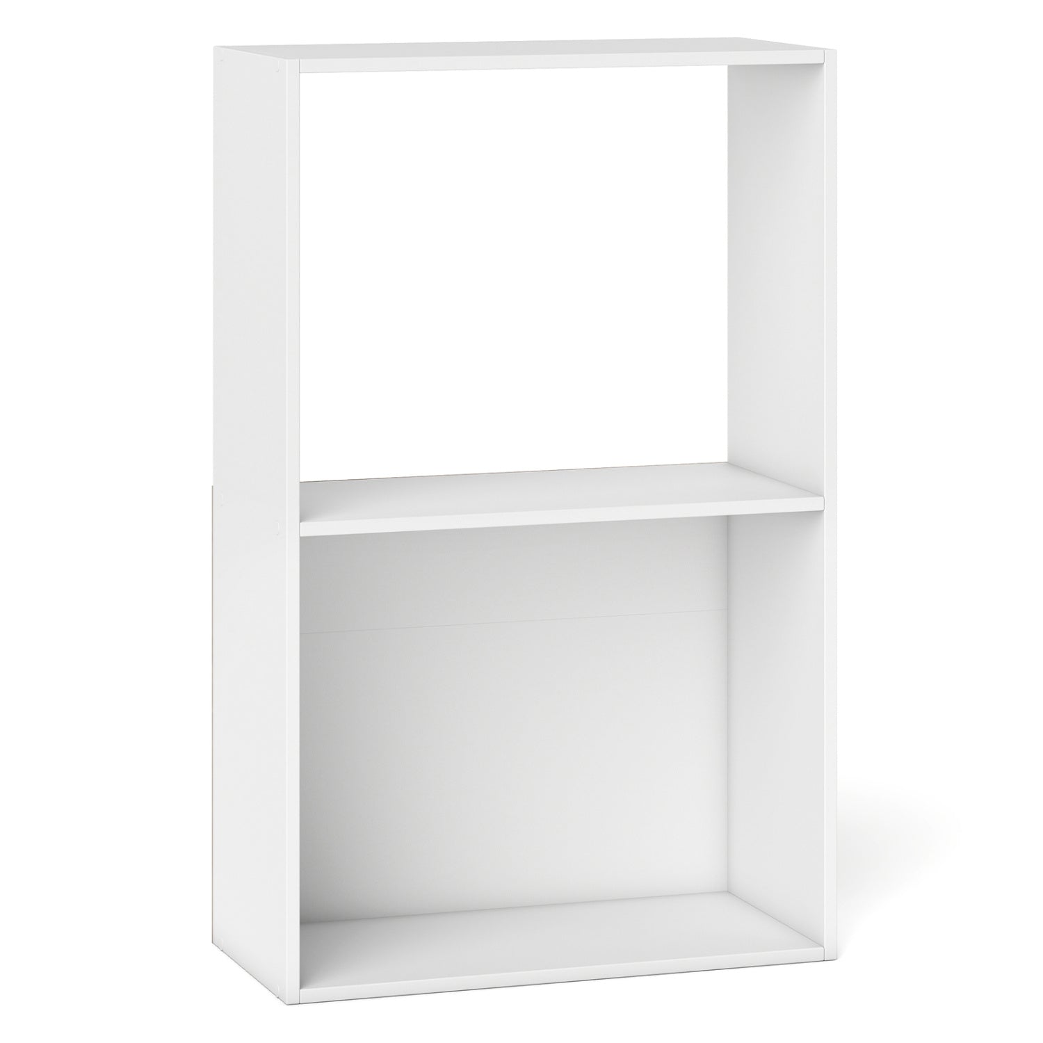 3-Tier Bookshelf with Open Storage Compartments