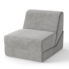 3-in-1 Folding Sofa Bed with Washable Zippered Cover-Gray