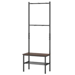 3-in-1 Hall Tree Freestanding Entryway Bench with Hooks
