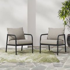 Leora Modern Minimalist Round Tube Sofa Chair with Cushions