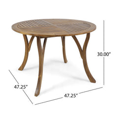 Outdoor Dining Set – Acacia Wood Hermosa Table & Wicker Chairs