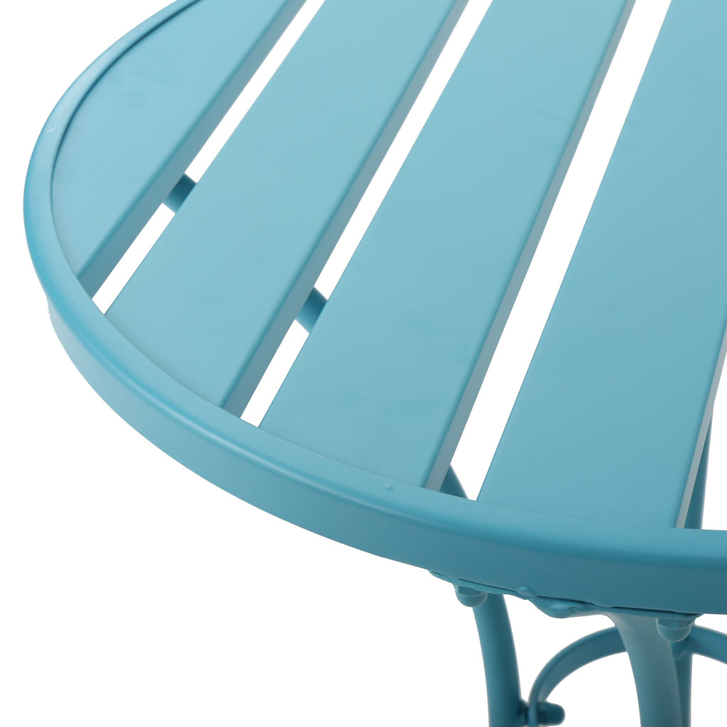Yearn 3-Piece Bistro Set with Table and 2 Chairs, Blue