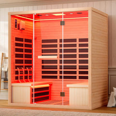 Thermora Seville 4-Person Low EMF Canadian Hemlock Infrared Sauna With Bluetooth (SAK29571)