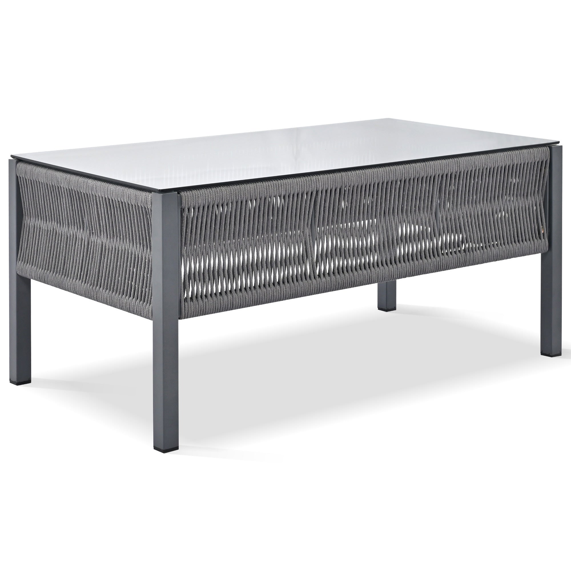 K&K 4-Piece Rope Patio Furniture Set