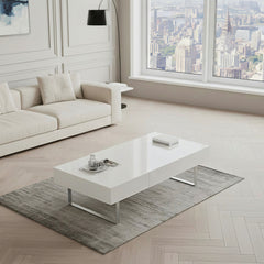Rectangular Coffee Table With Hidden Storage