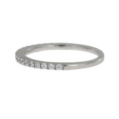 Cubic Zirconium Wedding Band Ring Sterling Silver