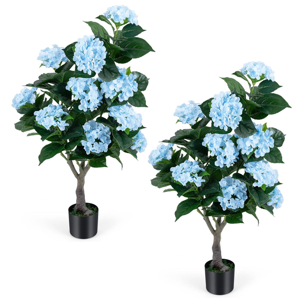 43.5" Artificial Hydrangea Tree 2 Pack