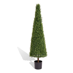 5FT Conical Topiary Cedar Trees Artificial Outdoor Lifelike Faux Evergreen