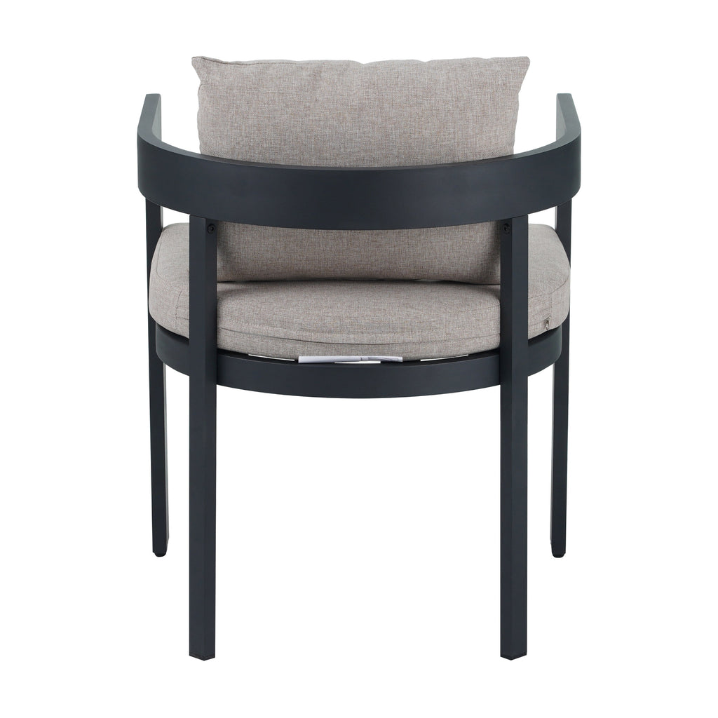 Outdoor Patio 7PCS Dining Set with Aluminum Chairs and Acacia Wood Table
