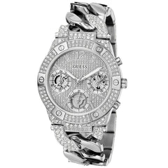 Guess Women's Trend Silver Tone Multi-function