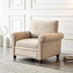 Living Room Sofa Single Seat Chair Beige