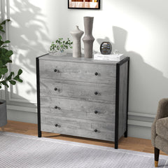 4-Drawer Dresser Modern Wooden Chest of Drawers for Bedroom Living Room