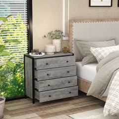 4-Drawer Dresser Modern Wooden Chest of Drawers for Bedroom Living Room