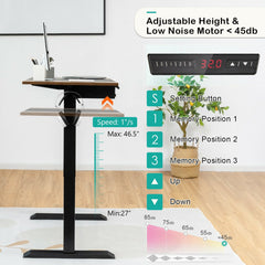 48 Inch Electric Sit to Stand Desk with Keyboard Tray