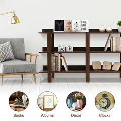 59 Inch Console Table with 3-tier Open Shelf for Front Hall Hallway and Foyer