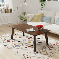 Rectangular Modern Wooden Coffee Table with Rubber Leg