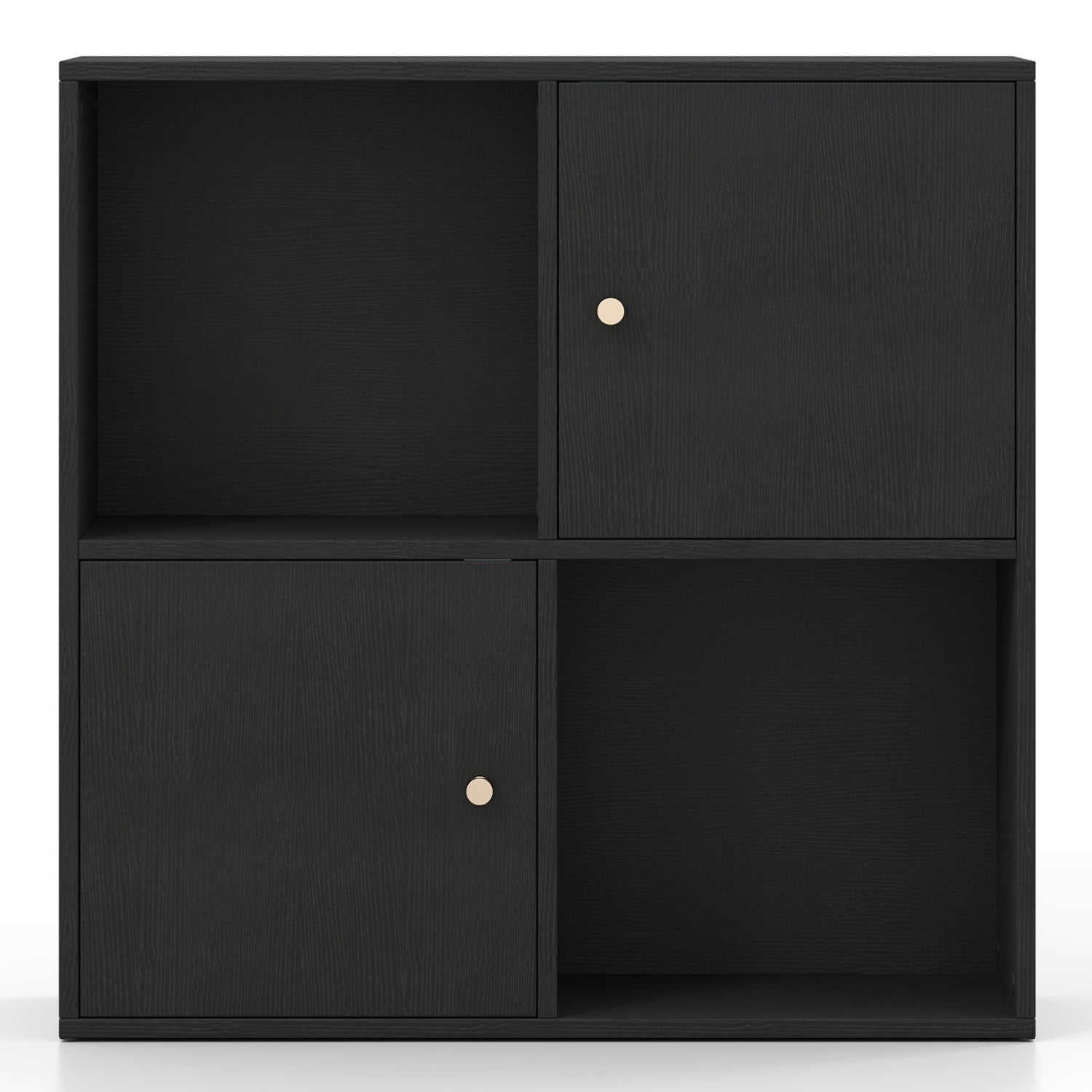 4-Cube Bookcase with 2 Cabinets and Anti-Tip Kit