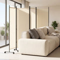 4-Panel Room Divider with Lockable Wheels - 87" x 68"