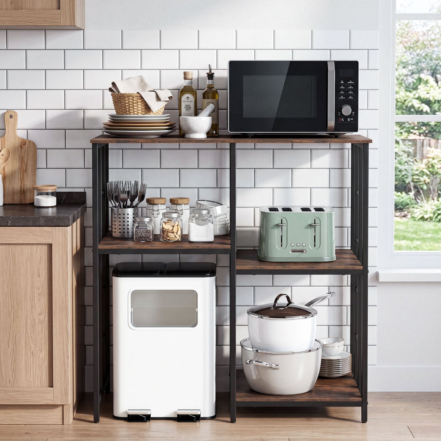 4-Tier Baker's Rack with Heavy-Duty Metal Frame
