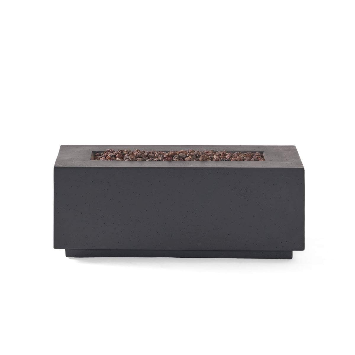 Contemporary Outdoor 40,000 BTU Propane Fire Pit Light Grey MgO Concrete 40'