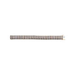 10K Yellow Gold 10-1/3 Cttw Alternating Coco Color and White Diamond 5 Row Tennis Bracelet (Brown/H-I Color, SI1-SI2 Clarity) - Size 7.25