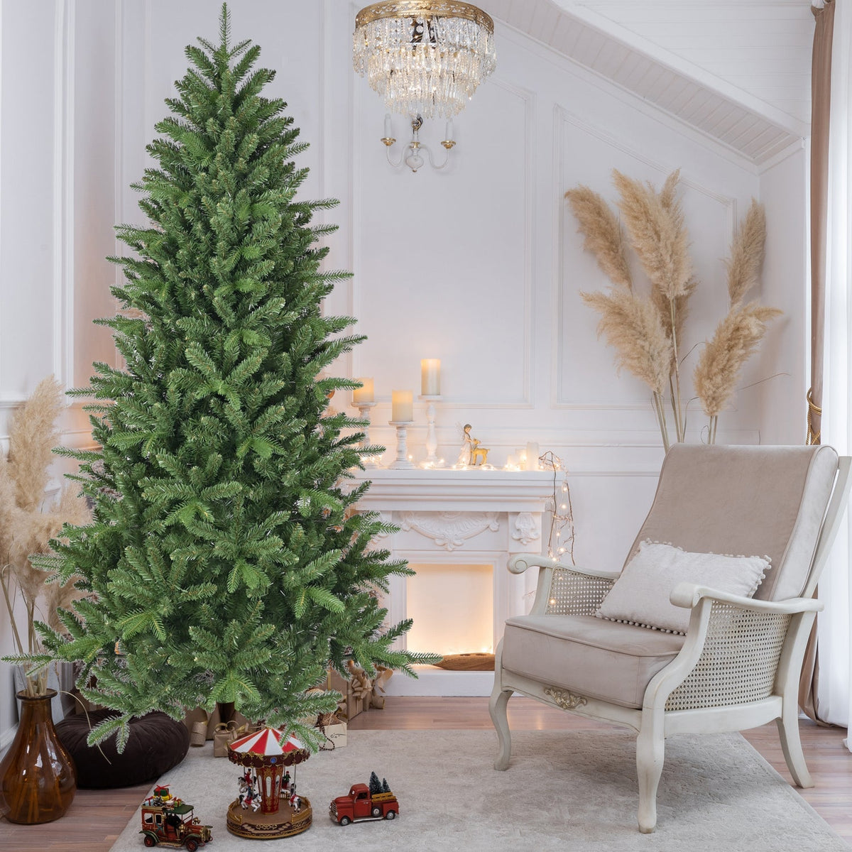 6ft Artificial Christmas Tree with 1168 Branch Tips Full Lush Pine