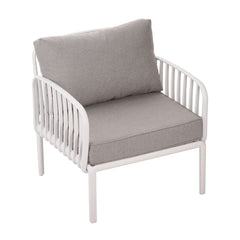 Outdoor Patio Club Chair with Waterproof Thick Cushion