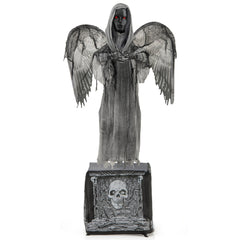 5.5ft Halloween Animatronic Decoration with Light Up Eyes and Shaking Wings