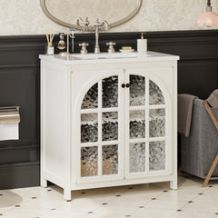 31' Vintage Farmhouse Bathroom Vanity with Ceramic Sink