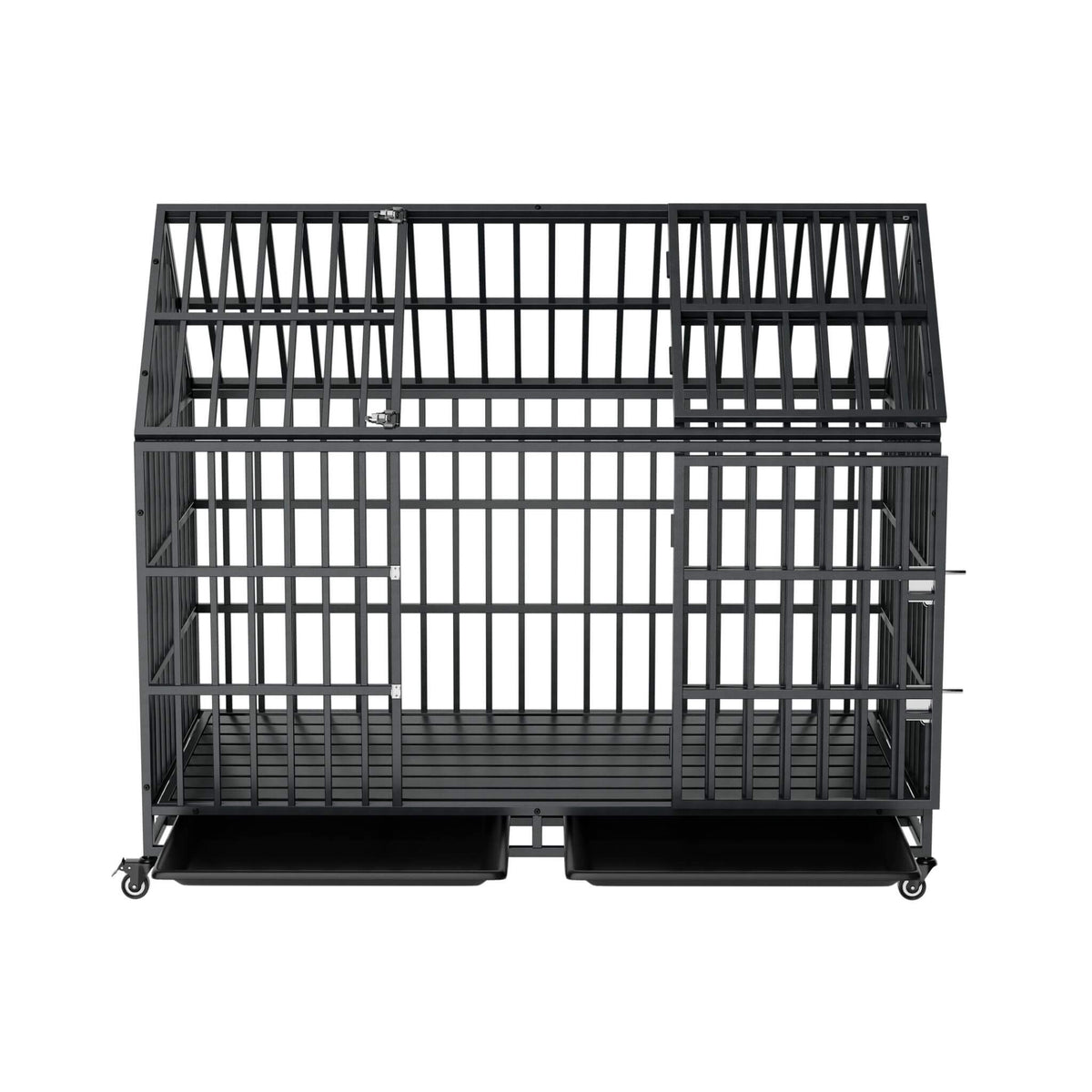 52-Inch Heavy-Duty Dog Crate With Roof Top Escape Proof Design (SAK90267)