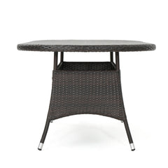 7-Piece Outdoor Wicker Dining Set for 6