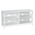 Wooden TV Stand Entertainment for TVs up to 55 Inch with X-Shaped Frame