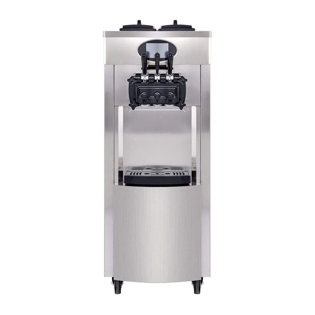 53" Freestanding 3-Flavors Commercial Soft Serve Yogurt Ice Cream Machine Maker With Auto Clean (SAK74031)